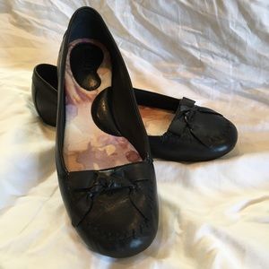 Børn black patent leather flats